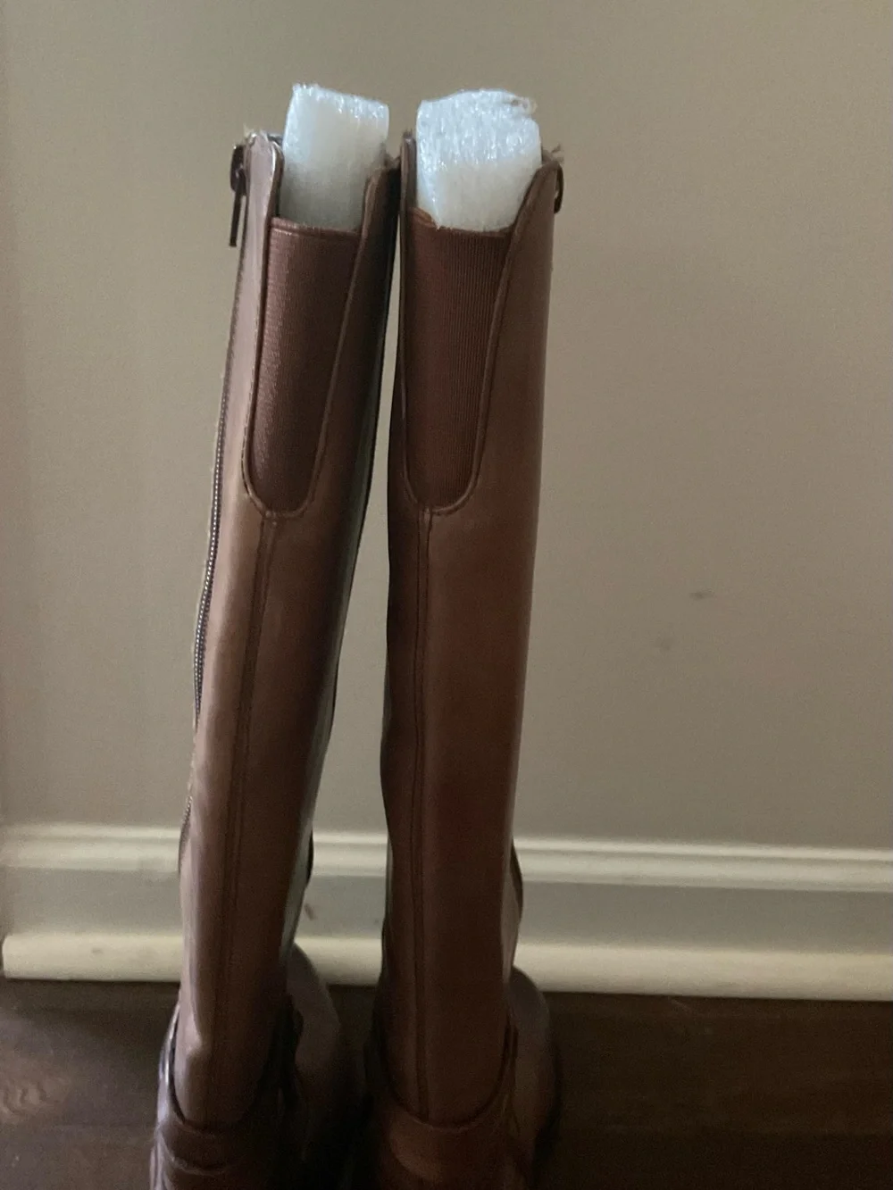 Arturo Chiang Brown Leather Over-the-Knee Buckle Boots